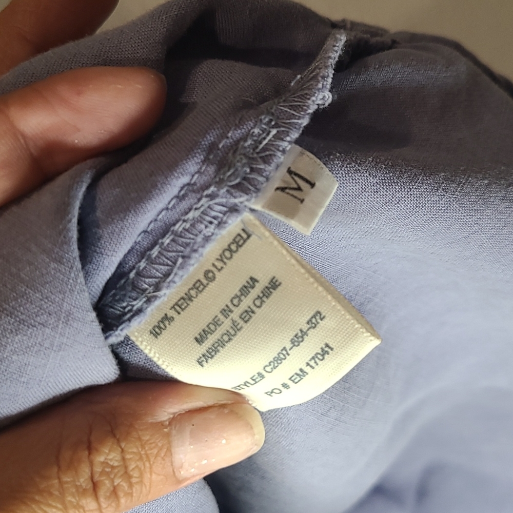 Cloth & Stone blue button down shirt medium - Picture 8 of 12